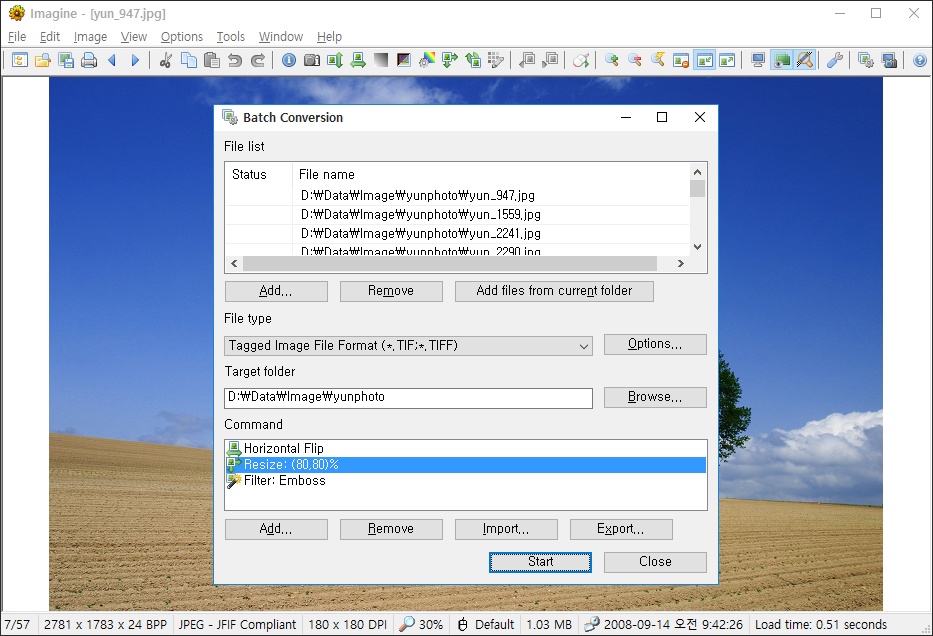Imagine Batch Conversion