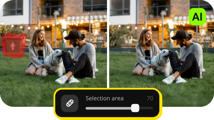 Movavi Picverse Photo Editor — удаление лишнего объекта с фотографии