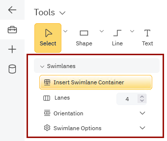 Настройки Swimlanes в SmartDraw