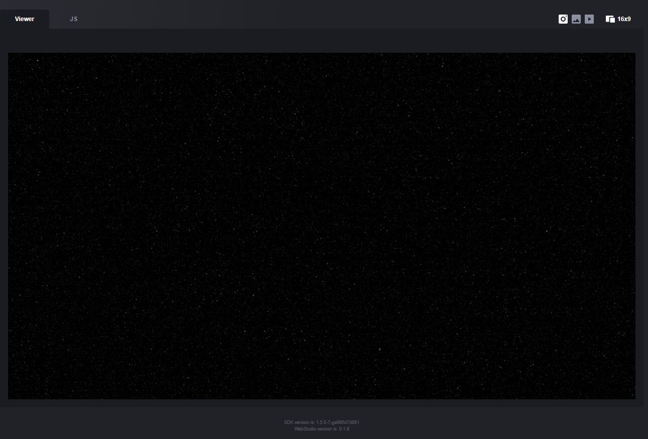 Banuba Web Studio: область Viewer для проверки эффекта на камере, изображении или видео