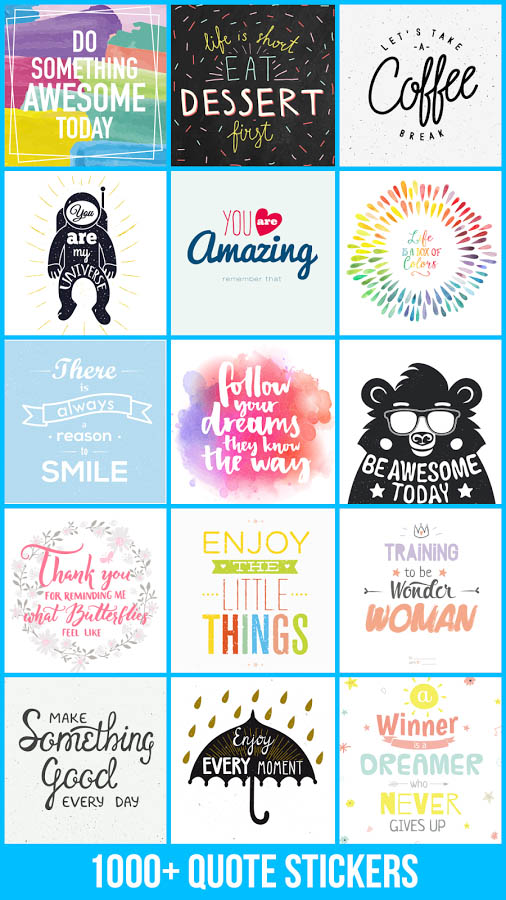 Fonteee — набор 1000+ Quote Stickers
