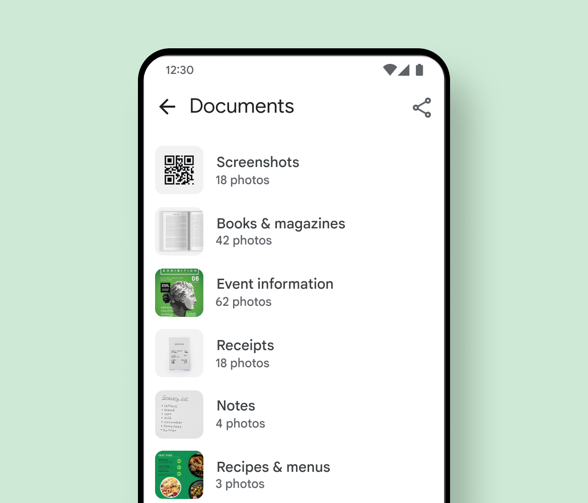 Автоматическая сортировка документов в Google Photos
