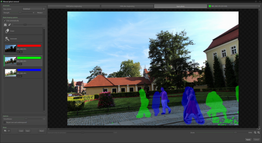HDR ghost removal в EasyHDR