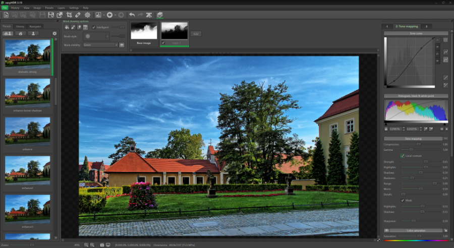 Tone mapping with layers в EasyHDR