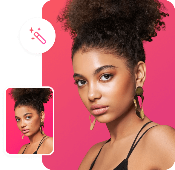 Ретушь лица в BeautyPlus