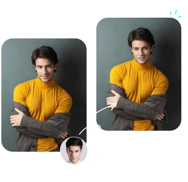 FaceSwapper.ai — пример обычного Image Swap