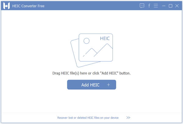 Главное окно FonePaw HEIC Converter Free с кнопкой Add HEIC
