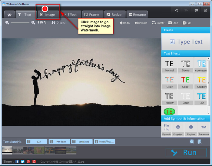 Библиотека Watermark Sample и кнопка Add Custom Watermark