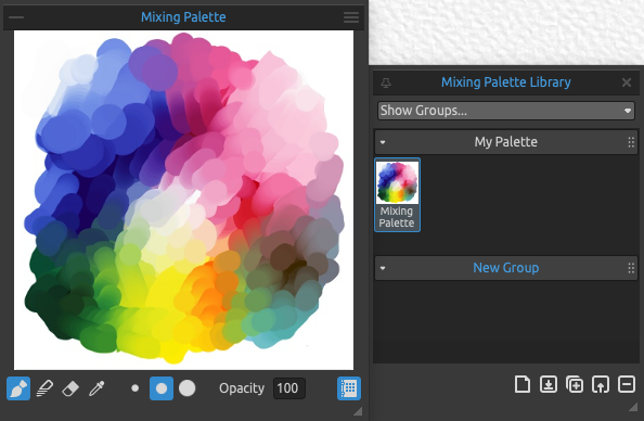 Mixing Palette в Rebelle