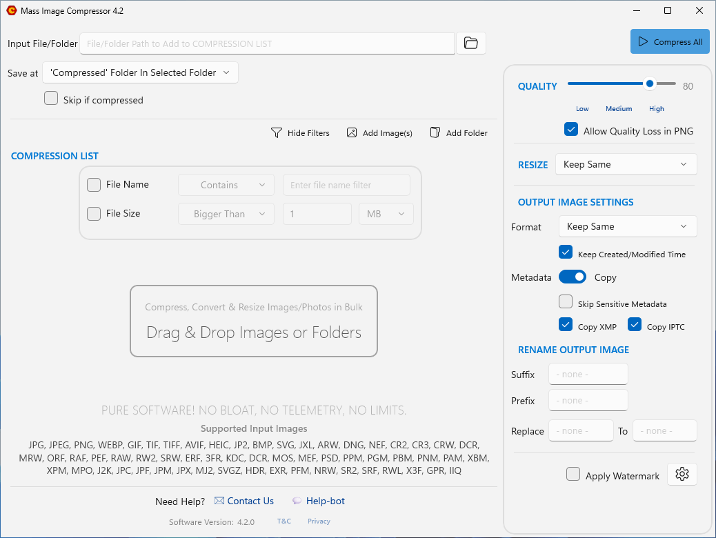Mass Image Compressor