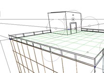 Перспективная линейка OpenCanvas 7 для построения зданий и фона