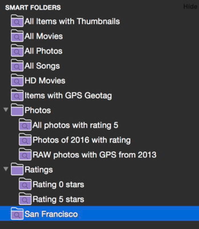 Smart Folders в LIBRARY NeoFinder