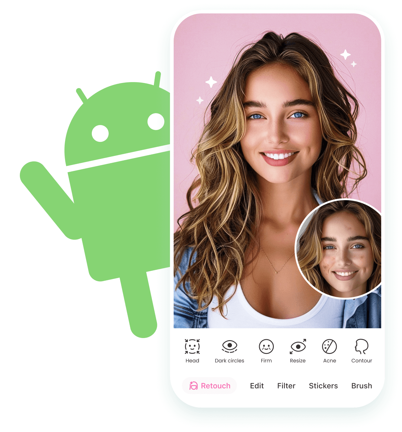 Интерфейс BeautyPlus с панелью ретуши